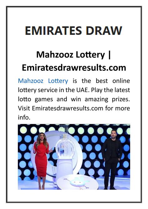 emirates lottery result|Mahzooz .